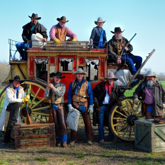 Stagecoach with riders