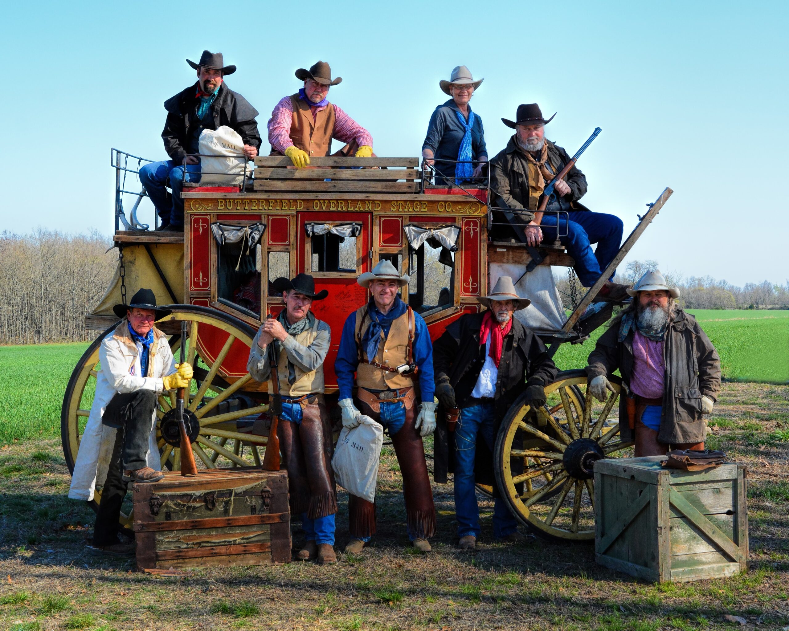 Stagecoach with riders